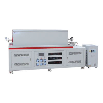 1700C High Vacuum Three Zone Tube Furnace CVD Tube Furnace With Water Cooling Flanges