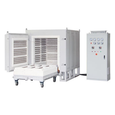 A Manually Industrial Bogie Hearth Furnace 1200°C With HRE Resistance Coil Wire