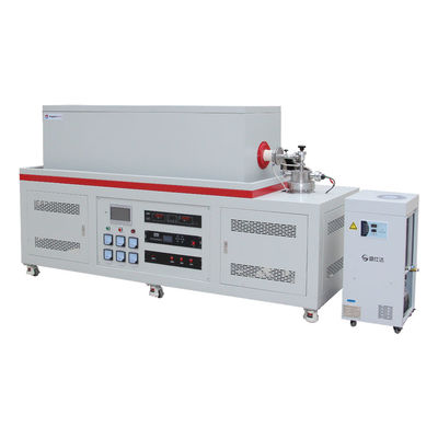 1700C CVD 3-zone Vacuum Tube Furnace With MFC Gas Mixer And Molecular Pump Unit